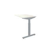 Ergonomisch verstelbaar verlengstuk bureau met wit blad en grijs frame, modulair ontwerp. - Verlengstuk voor OFI Bureaus OFI CONNECT - Modulaire Uitbreiding - Office Furniture Interior