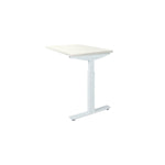 Wit ergonomisch verlengstuk voor bureau met verstelbare hoogte en stabiele metalen poten. - Verlengstuk voor OFI Bureaus OFI CONNECT - Modulaire Uitbreiding - Office Furniture Interior