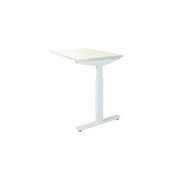 Wit ergonomisch verlengstuk voor bureau met verstelbare hoogte en stabiele metalen poten. - Verlengstuk voor OFI Bureaus OFI CONNECT - Modulaire Uitbreiding - Office Furniture Interior