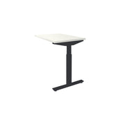 Ergonomisch verstelbaar bureaublad met zwarte metalen poten en wit tafelblad. - Verlengstuk voor OFI Bureaus OFI CONNECT - Modulaire Uitbreiding - Office Furniture Interior