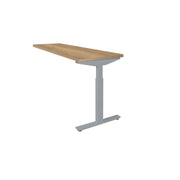 Ergonomisch zwart metalen verlengstuk met licht eikenhouten bureauplaat 120x60 cm. - Verlengstuk voor OFI Bureaus OFI CONNECT - Modulaire Uitbreiding - Office Furniture Interior