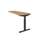 Ergonomisch verlengstuk voor bureau met zwart metalen frame en robson eiken houten blad. - Verlengstuk voor OFI Bureaus OFI CONNECT - Modulaire Uitbreiding - Office Furniture Interior