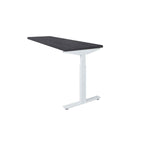 Ergonomisch verlengstuk voor bureau met zwart blad en wit metalen frame, 120x60 cm. - Verlengstuk voor OFI Bureaus OFI CONNECT - Modulaire Uitbreiding - Office Furniture Interior