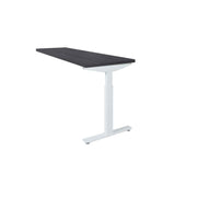 Ergonomisch verlengstuk voor bureau met zwart blad en wit metalen frame, 120x60 cm. - Verlengstuk voor OFI Bureaus OFI CONNECT - Modulaire Uitbreiding - Office Furniture Interior