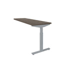 Ergonomisch verlengstuk voor bureau met grijs metalen frame en robson eiken blad. - Verlengstuk voor OFI Bureaus OFI CONNECT - Modulaire Uitbreiding - Office Furniture Interior