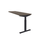 Ergonomisch zwart verlengstuk met robuust houten blad in Robson oak kleur, verstelbaar frame. - Verlengstuk voor OFI Bureaus OFI CONNECT - Modulaire Uitbreiding - Office Furniture Interior