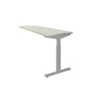 Ergonomisch verstelbaar bureaublad verlengstuk wit met grijs metalen frame, 120x60 cm. - Verlengstuk voor OFI Bureaus OFI CONNECT - Modulaire Uitbreiding - Office Furniture Interior