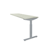Ergonomisch verstelbaar bureaublad verlengstuk wit met grijs metalen frame, 120x60 cm. - Verlengstuk voor OFI Bureaus OFI CONNECT - Modulaire Uitbreiding - Office Furniture Interior