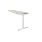 Ergonomisch wit verlengstuk bureau met zwart metalen frame, modern en modulair design. - Verlengstuk voor OFI Bureaus OFI CONNECT - Modulaire Uitbreiding - Office Furniture Interior