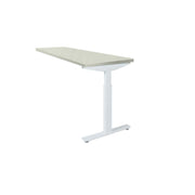 Ergonomisch wit verlengstuk bureau met zwart metalen frame, modern en modulair design. - Verlengstuk voor OFI Bureaus OFI CONNECT - Modulaire Uitbreiding - Office Furniture Interior