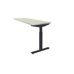 Ergonomisch verlengstuk voor bureau met lichtgrijs blad en zwarte metalen frame. - Verlengstuk voor OFI Bureaus OFI CONNECT - Modulaire Uitbreiding - Office Furniture Interior