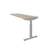 Ergonomisch verlengstuk bureaublad met licht houten bovenkant en grijs metalen frame. - Verlengstuk voor OFI Bureaus OFI CONNECT - Modulaire Uitbreiding - Office Furniture Interior