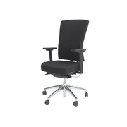 Ergonomische bureaustoel OFI PRIME met zwart gestoffeerde zitting en rugleuning, verstelbare armleuningen, chromen. - Bureaustoel OFI PRIME – Ergonomisch NPR 1813 - Office Furniture Interior