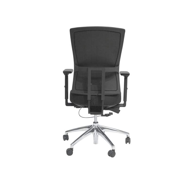 Ergonomische zwarte bureaustoel OFI PRIME met ademende mesh rug en chromen onderstel. - Bureaustoel OFI PRIME – Ergonomisch NPR 1813 - Office Furniture Interior