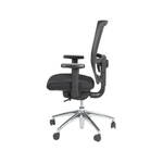 Ergonomische bureaustoel met zwarte mesh rugleuning en chromen onderstel. - Bureaustoel OFI FLEX – Ergonomisch NPR 1813 - Office Furniture Interior