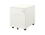 Wit ergonomisch ladeblok verrijdbaar met drie lades en wieltjes. - Ladeblok Verrijdbaar (Vierkant) OFI CUBE - Office Furniture Interior