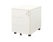 Wit ergonomisch ladeblok verrijdbaar met drie lades en wieltjes. - Ladeblok Verrijdbaar (Vierkant) OFI CUBE - Office Furniture Interior