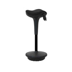 Ergonomische zwarte zit-stahulp met zadelzitting en ronde stabiele basis. - Zit-stahulp / Kruk OFI RISE – Ergonomisch - Office Furniture Interior